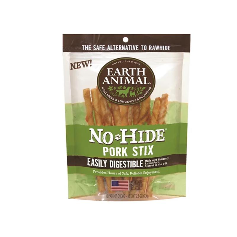 Earth Animal No-Hide Pork Recipe Dog Stix 10ct.