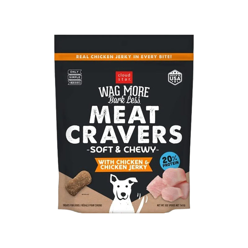 Cloud Star Wag More Bark Less Meat Creavers Biscuits Chicken & Chicken Jerky Dog Treats 5oz.
